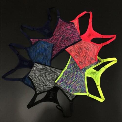 Hot New Women Athletic Sports Tops no rims Bras Plus Size Push Up Crop Bra Seamless Racerback Padded Running Gym Bras