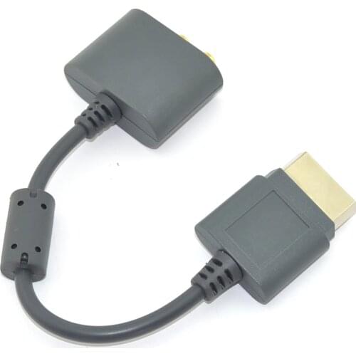 Gold opticaal RCA audio adapter cable lead for xbox 360 all versions adapter HDMI-compatible AV Cable Cord for XBOX 360