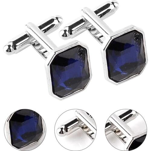 1 Pair of Shirt Cufflink Fashionable Cufflink Rhinestone Cufflink Shirt Cufflink