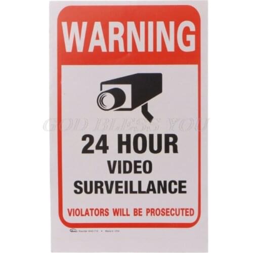 10PCS/lot Waterproof PVC CCTV Video Surveillance Security Sticker Warning Signs Drop Shipping