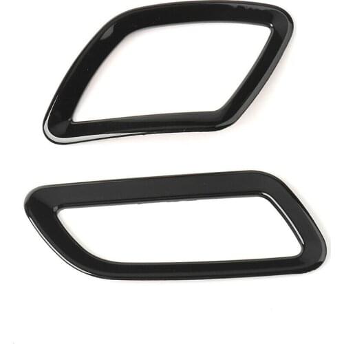 2PC Black Dashboard Air Vent Frame Outlet Cover Trim For 2015-2017 for Jeep Renegade