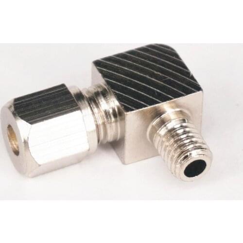 2pcs M6x1 Male - 4mm OD Tube Elbow Brass Coupler Adapter Connector Compression fitting For Tubing