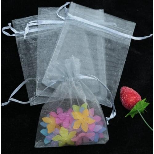 35x50cm (13.7"x19.68")Grey Big Organza Gift Bags Pouches Jewelry Christmas Packing Pouches Wedding Party