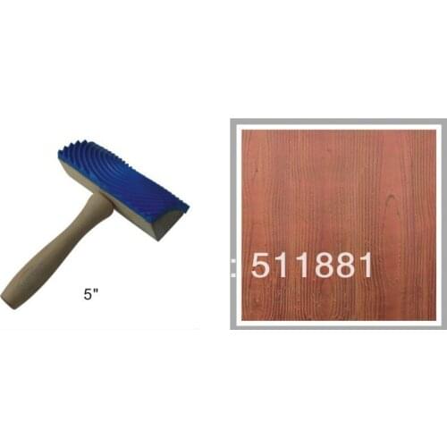 5'' wood Grain liquid wallpaper tools with wood handle NWG5W FREE shipping | 125mm woodgrain tool | art textured tools
