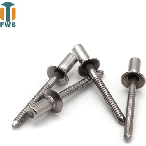 50PCS M6.4*(10-35)mm stainless steel countersunk head closed type Mandrel Blind Rivet Nail Pop Rivets for Furniture Car Aircraft