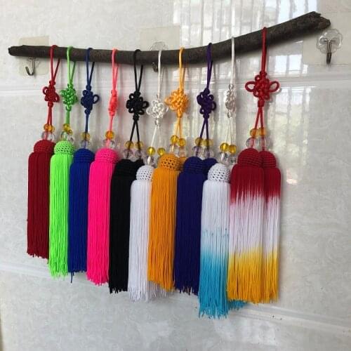 8C High-grade Jiansui Taichi martial arts competition professional use high dense root Sword tassel Taiji XS tassels polyester