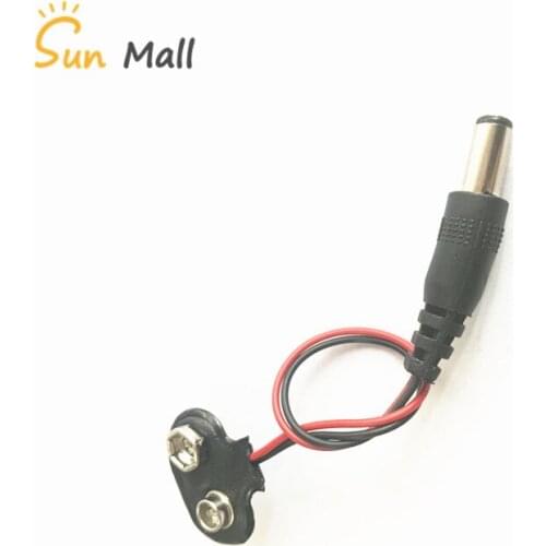 9V battery buckle box battery box power cable 15cm charging cable DC male adapter cable battery holder