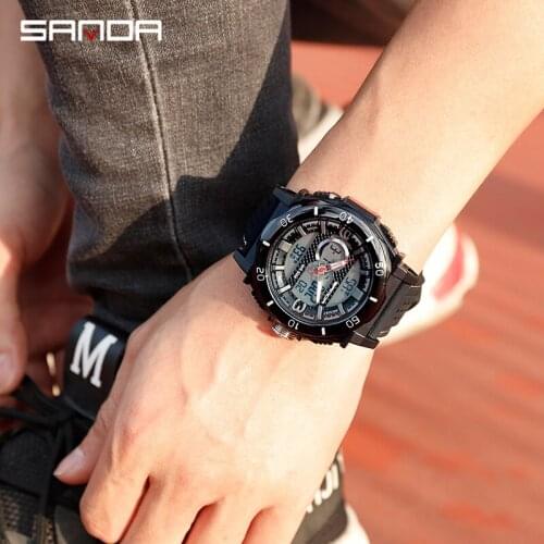 BASID Top Brand Luxury Thermometer Temperature Measurement Mens Sports Watch Waterproof Digital Clocks Watches Military Army