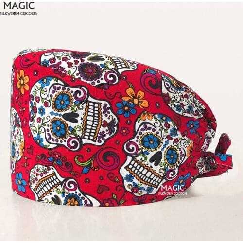 High Quality unisex Breathable sweat-absorbent ElasticTieback Cheap Factory Price Scrub Hat nursing hat beautician accessories