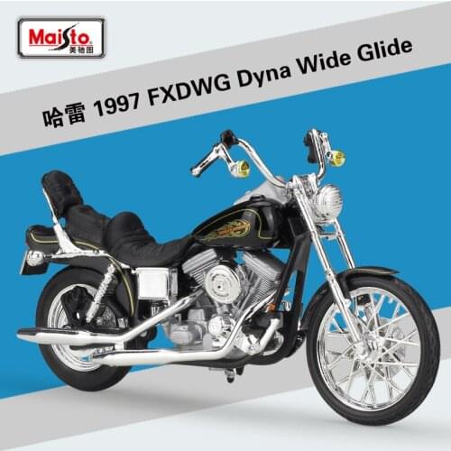 Halolo Maisto 1:18 Harley 1997 FXDWG Dyna Wide Glide Model Car Simulation Alloy Motorcycle Metal Car Toy Gift Collection
