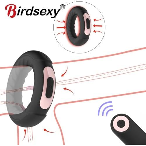 10 Modes Penis Ring Vibrator Cock Ring Sex Toys for Men USB Rechargable Penis Erection Rings Cockring Vibrator For Couple