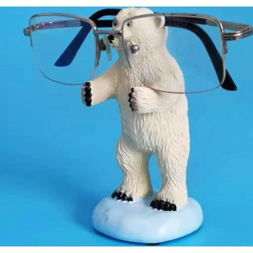 Creative Spectacle Frame Polar Bear Home Decoration Spectacle Holder Nordic Resin Crafts Gift Business Animal Spectacle Stand