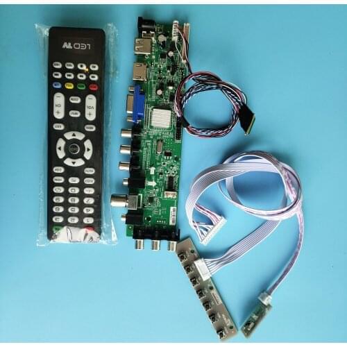 Kit For LP173WD1-TLD2/LP173WD1-TLG2 Pamel DVB-T2 1600X900 LED USB VGA TV digital HDMI remote Signal controller board 40pin 17.3"