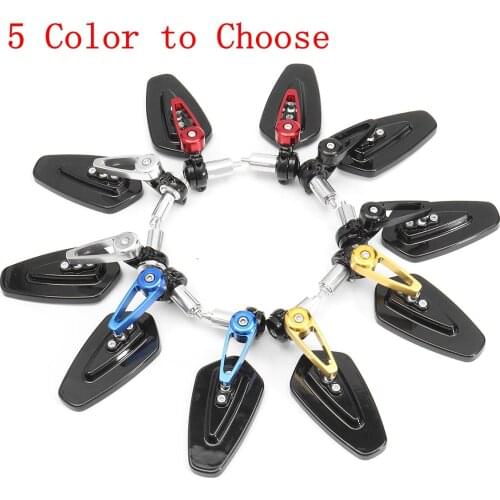 New Pair Universal 7/8" Rear View Side Mirror Handle Bar End Reversing Mirror For Motorcycle Bicycle