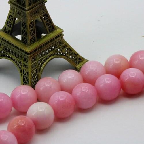 Wholesale!Double color chalcedony peach red round 12mm loose beads 15" DIY stone fit women making design ornaments