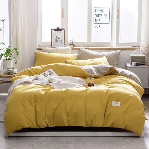 17 Colors 100% Cotton Duvet Cover Solid Color Pure Cotton Quilt Cover Both Sides Design Universal Bedding Set Bedclothes Clean