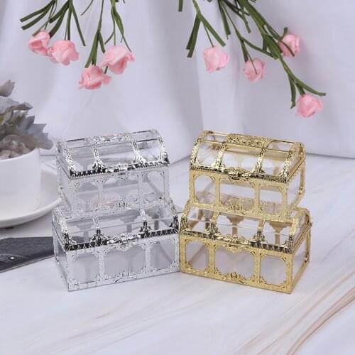 Transparent Organizer Trinket Treasure Storage Chest Collectibles Desktop Gem Candy Makeup Pirate Jewelry Mini Box Home Case