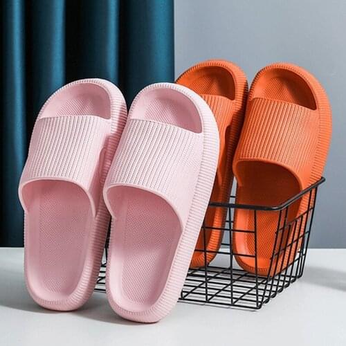 Thick Platform Bathroom Home Slippers Ladies Fashion Soft Sole EVA Indoor Slides Men Sandals 2021 Summer Non Slip Slipper