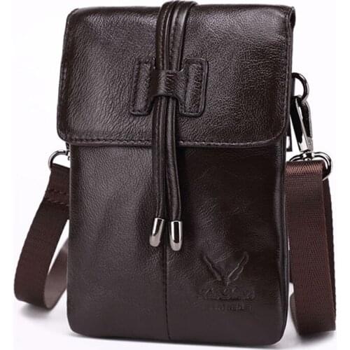 New Women Cell/Mobile Phone Bag Money Purse Pouch Female Vintage Real Genuine Leather Small Cross Body Shoulder Messenger Bags