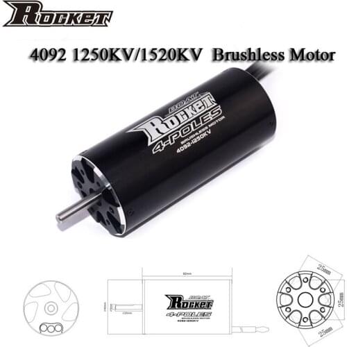 SURPASSHOBBY Rocket 4092 1520KV 1250KV 4P Brushless Motor for Traxxas M41 Catamaran Spartan 1000mm(or Above) RC Boat Car