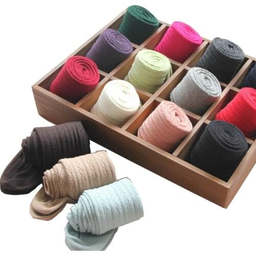 2-12 years old Baby girl Knitted Warm Soft Cotton Tights solid color children Pantyhose kids Child Girl hosiery Stockings