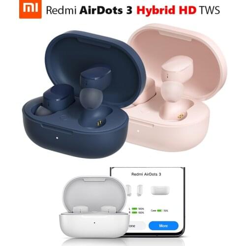 Xiaomi Redmi AirDots 3 Hybrid HD TWS Earphone TWSEJ08LS 30h Life Has Case 7h Solo Bluetooth 5.2 AptX Low Latency Wearing Detect