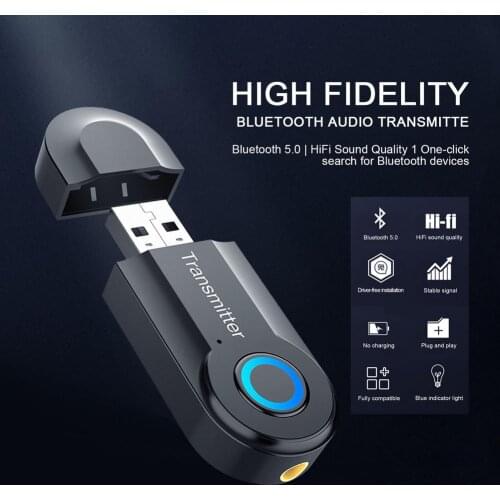 USB Bluetooth Transmitter Receiver 5.0 Adapter Fit All With 3.5MM Audio Interface Digital Products, Intelligent Transmitter