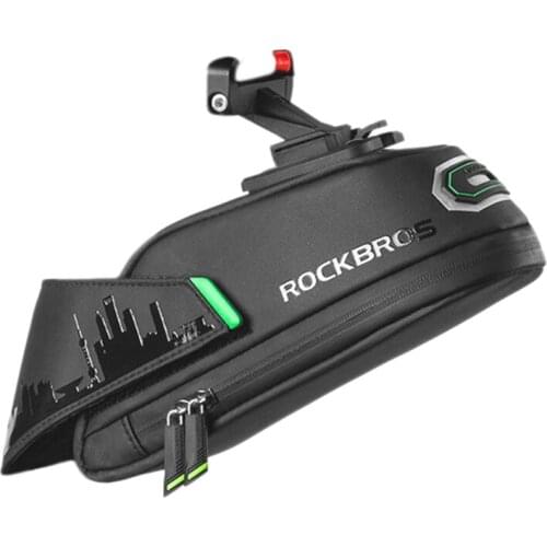 ROCKBROS Bike Saddle Bag Under Seat Quick Release Bike Seat Bag Bike Pouch Under Seat With Upgraded Buckle,1.5L