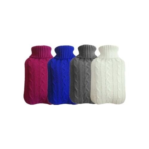 1PC Large Knitted Hot Water Bag Cover Warm Cold-proof Heat Preservation Hot Water Bottle Cover 2000ml