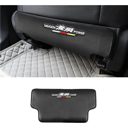 1pcs Car Seat Back Anti-Kick Cushion Pad Rear Seat Passenger Anti-Dirty Kick Pad for Mugen Power Honda Civic Accord CRV Hrv Jazz