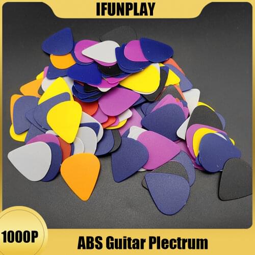 1000pcs Multi Color 0.46mm ABS Acoustic Electric Ukulele Guitar Bass Picks Guitar Standard Mediators Plectrum Guitarra Parts