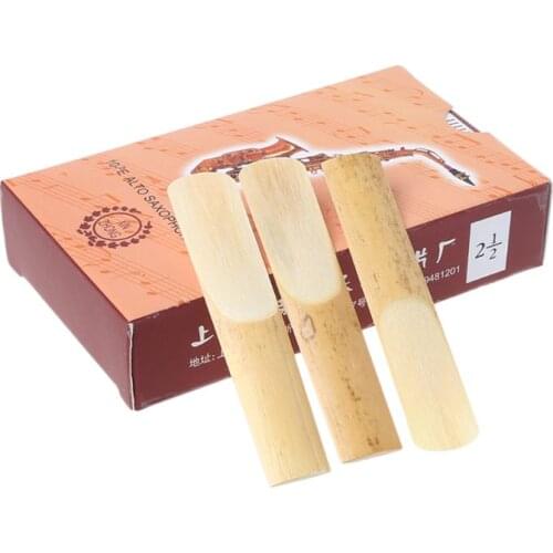 10pcs Eb Alto Saxophone Reeds Bamboo Strength 2.5 Sax Woodwind Instrument Parts CORF