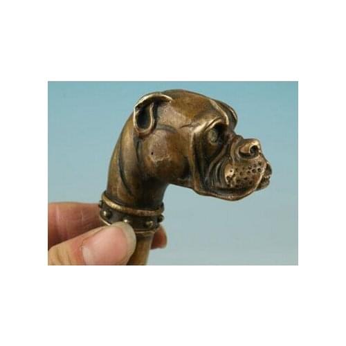 Antiguo Bronce chino bronce Cobre Puro Tallada A Mano Estatua de Perro Cabeza China wholesale factory Bronze Arts