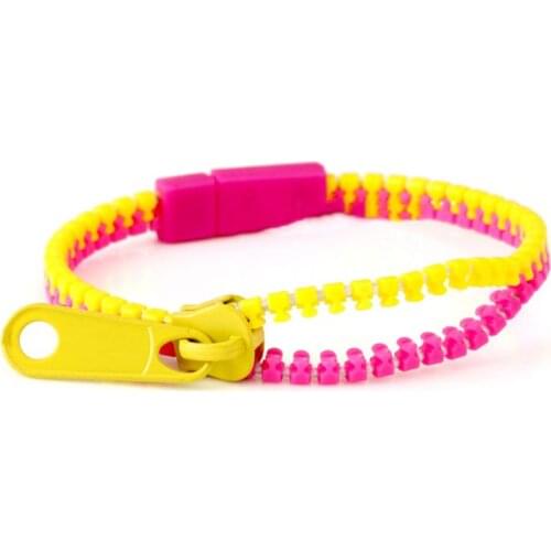 12pcs Friendship Fidget Zipper Bracelets 7.5 Inches Sensory Toys Bulk Set