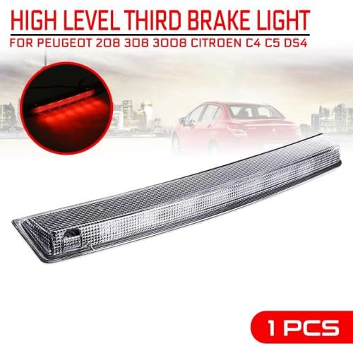For Peugeot 208 308 3008 For Citroen C4 C5 DS4 Car Additional High Brake Stop Light Third High Mount Turn Signal LED Lamp