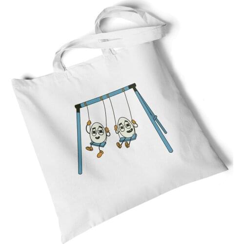 Focal20 Streetwear Food Sushi Ramen Print Ladies Canvas Bag White Large Capacity Printing Handbag Shoulder Bags Shopping Tote