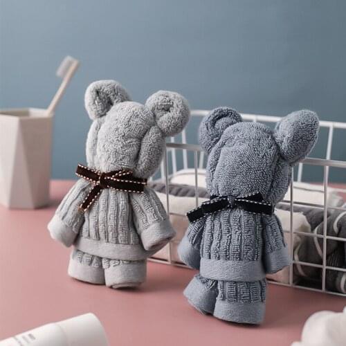 Cotton Towel Set Soft and Washable Towels for Hands Face Set of 2 in Gift Box Towels for Home Hotel