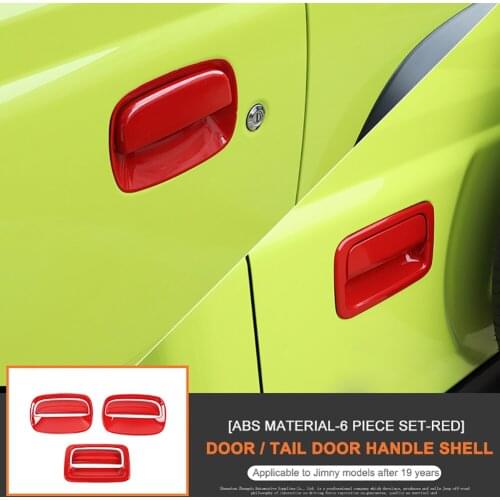 Car Handle Shell Side Door Rear Taildoor Handle Switch Protective Cover For Jimny 19 20 Car Exterior Replacement Accessories