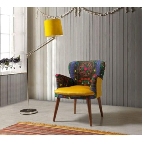 Ethnic Pattern Bergere Lounge furniture Balcony elegant single seat modern living set european authentic modern sofa