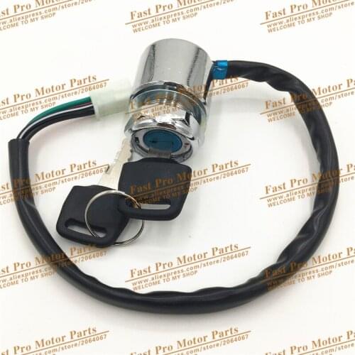 Mini Dirt Bike ATV 2 Gears 4 Wires Motorcycle Ignition Switch Key Lock Set
