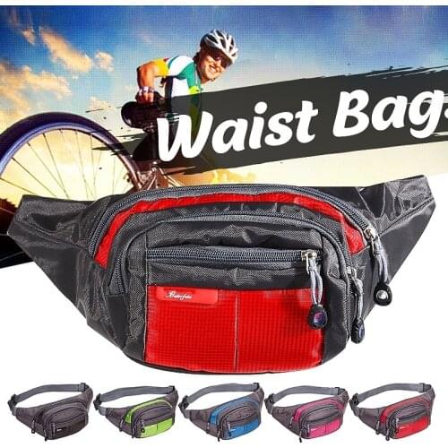 Fashion Waterproof Travel Waist Bag Outdoor Sports Travel Zipped Shoulder Crossbody Bag Cellphone Chest Hip Pack