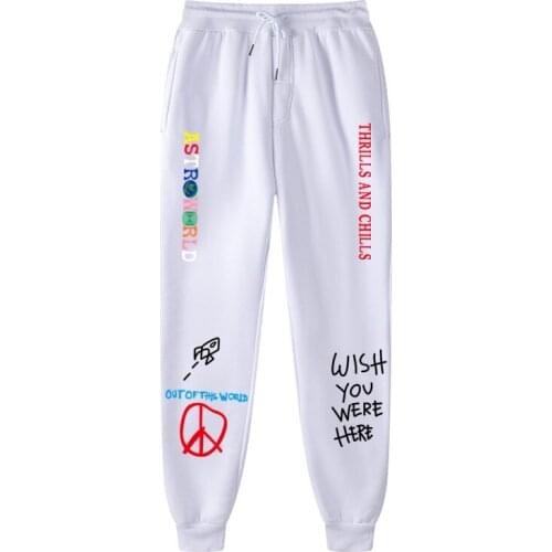 Streetwear Mens Travis Scott ASTROWORLD Harem Pants Hip Hop Casual Male Track Pants Joggers Trousers Fashion Harajuku Men Pants