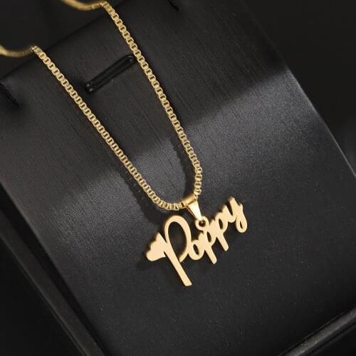 Name Necklace Stainless Steel Name Necklace Personalized Jewelry Gold Choker Nameplate Chain With Pendant Necklace For Women