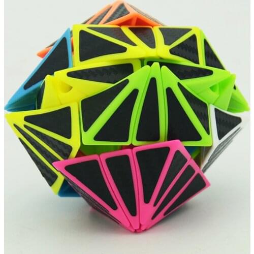 Strange Shape Cube Eye Cube Candy Body With Black Carbon Fibre Sticker Magic Cube Twist Puzzle Cubo Magico Toys For Children