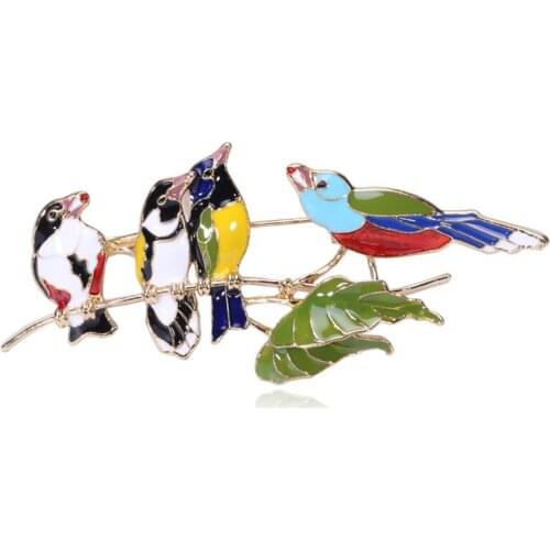 The new Chinese wind bird brooch cross-border popular cartoon bird clothing accessories temperament brooch brooches