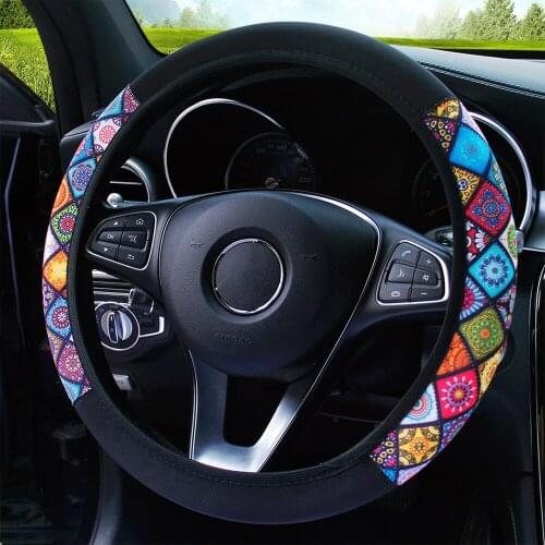 No inner ring diving material fashion color matching new elastic elastic steering wheel cover car handle cover car accessories