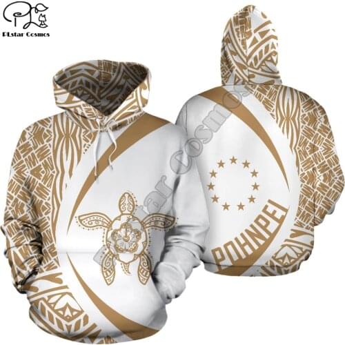 NewFashion Island Country Flag Pohnpei Polynesian Culture Retro Tattoo Tracksuit Men/Women Pullover Harajuku 3DPrint Hoodies A42