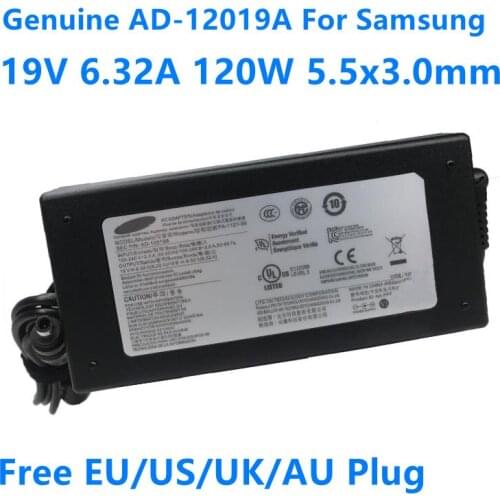 Genuine AD-12019A 19V 6.32A 120W PA-1121-98 AC Power Adapter For Samsung NP800G5M 8500GM AD-12019G BA44-00269A Laptop Charger