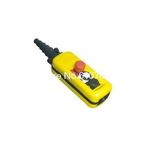 1 Speed Control Hoist Crane 2 Pushbuttons Pendant Control Station With Emergency Stop XAC-2713