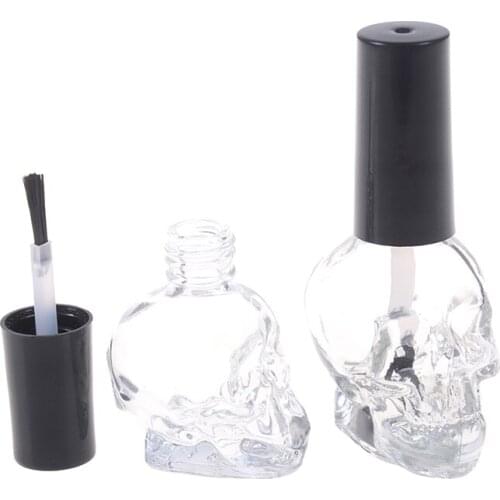 10ML/3ML/2ML Transparent Glass Nail Polish Bottle Empty With Lid Brush Cosmetic Containers Nail Glass Bottles With Brush